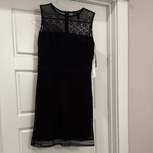 NWT- Aqua Black Lace Mini Dress